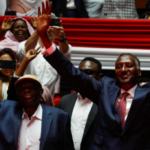RSF fighters patrolling a street in Sudan amid ongoing conflict and political tensions.
