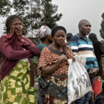 A photo of Congolese soldiers patrolling a conflict-affected area in eastern DR Congo, highlighting the region's instability.
