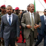 Eritrean and Ethiopian border regions, reflecting the complex relationship between the two nations.