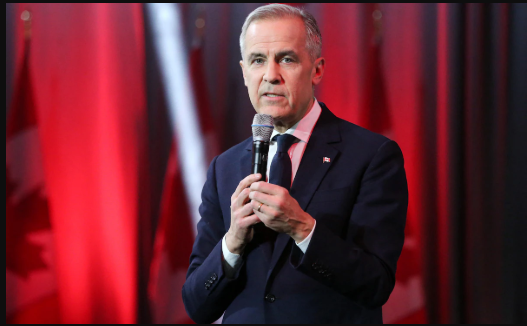 Canadian Prime Minister Mark Carney speaking on US-Canada trade relations amid ongoing tariff disputes
