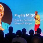 A dynamic presentation during the Microsoft AI Tour in Kenya, showcasing AI-powered solutions for economic and technological transformation.
