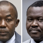 Alfred Yekatom and Patrice-Edouard Ngaissona appear at the International Criminal Court in The Hague for war crimes trial