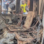 Interior of Catholic church in Komanda, Congo, after deadly ADF attack during midnight vigil.