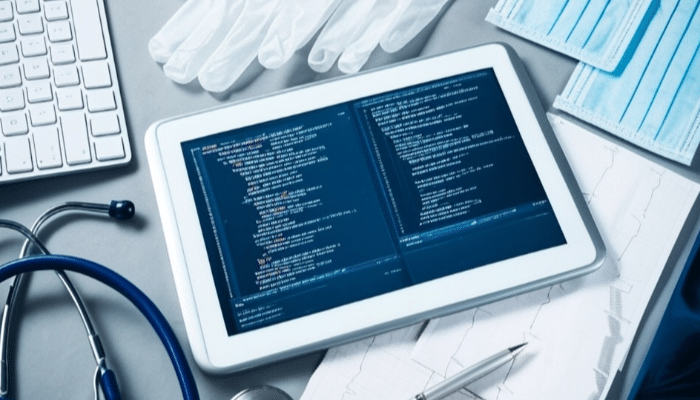 Nigerian medical student coding while studying medicine.