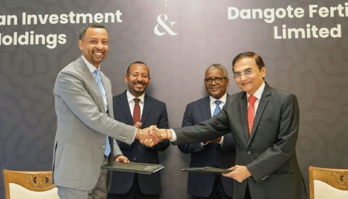 Dangote Group signs $2.5 billion deal to construct fertiliser plant in Ethiopia.