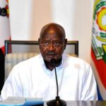 Ugandan President Yoweri Museveni addresses delegates during a government session in Entebbe after signing a law allowing military trials for civilians.