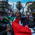 Kenyan software developer and activist Rose Njeri appears in court in Nairobi after her arrest over a digital tool opposing proposed tax changes.