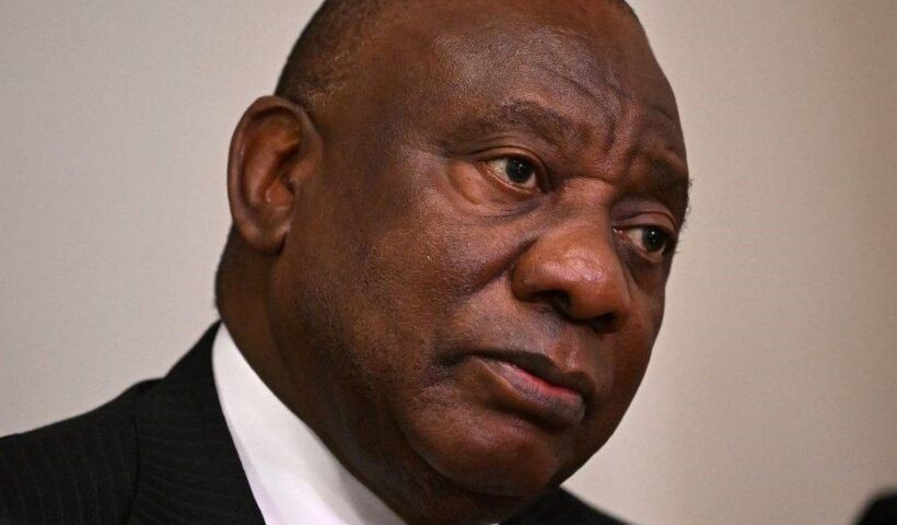 South African President Cyril Ramaphosa addresses the media regarding citizens trapped in Ukraine’s Donbas