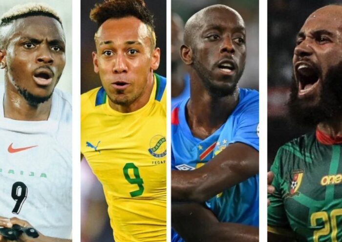 Four African football stars representing DR Congo, Cameroon, Nigeria, and Gabon ahead of 2026 World Cup play-offs