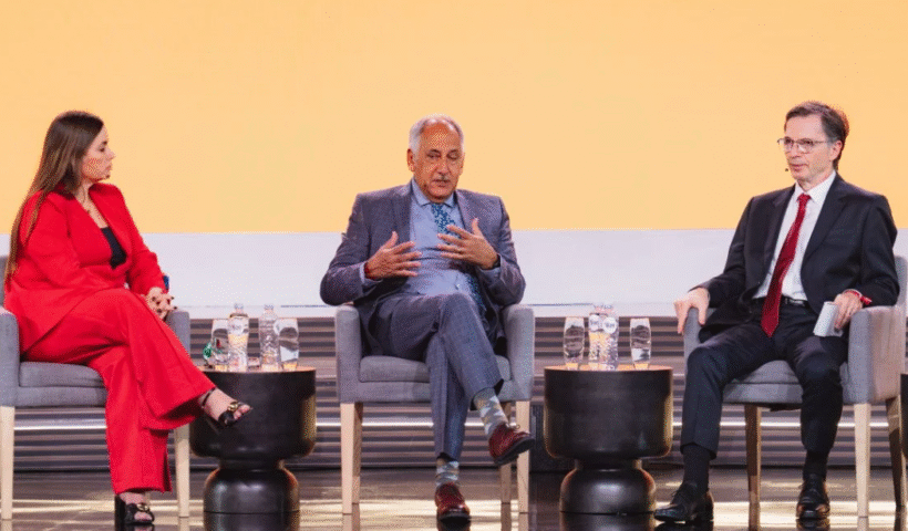 Business leaders from Brazil, South Africa, and the United States discuss global cooperation during a B20 Troika panel in 2025.