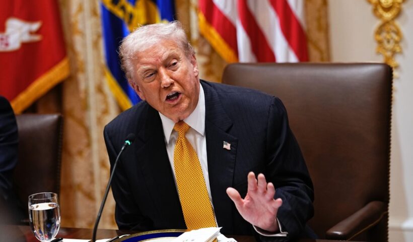US President Donald Trump speaking to reporters aboard Air Force One, responding to questions about South Africa and the G20 summit.