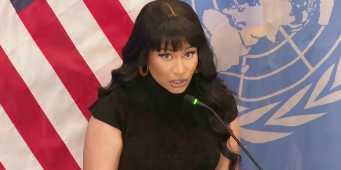 Nicki Minaj speaks at a U.S. Embassy event in New York, expressing support for Donald Trump’s claims about Christian persecution in Nigeria