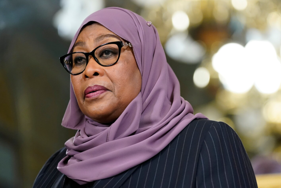 Tanzania President Samia Suluhu Hassan addressing parliament amid post-election unrest