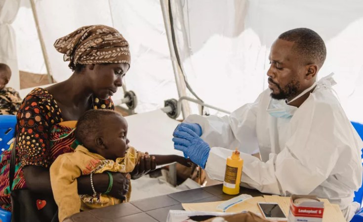 Health workers respond to a cholera outbreak affecting communities in Africa.