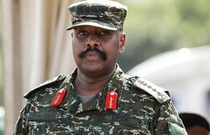 Uganda’s army chief Muhoozi Kainerugaba during a public appearance amid political controversy.
