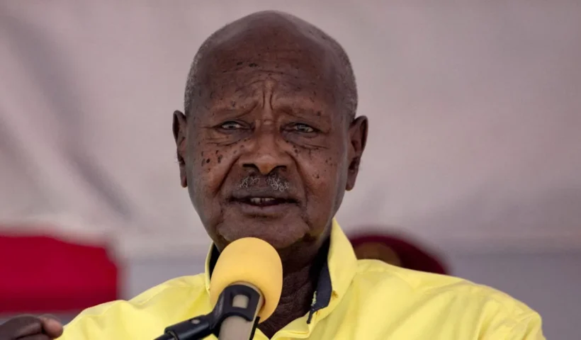 Yoweri Museveni during seventh term campaign rally in Uganda