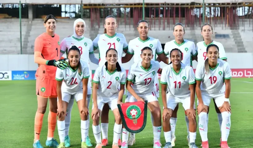 Morocco women’s national football team training ahead of the 2026 Women’s Africa Cup of Nations.